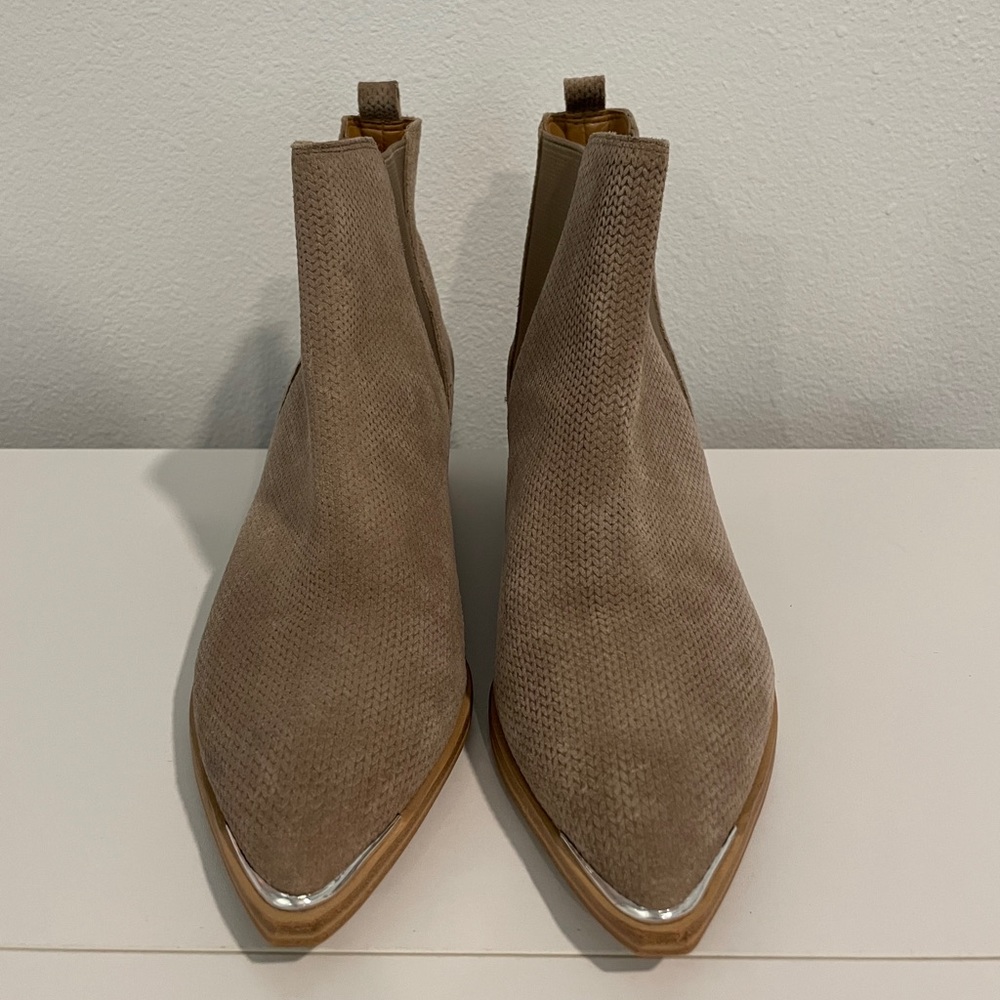 [Marc Fisher] Taupe Perforated Suede Pointed Boot… - image 5